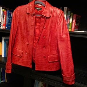 Escada Red leather jacket